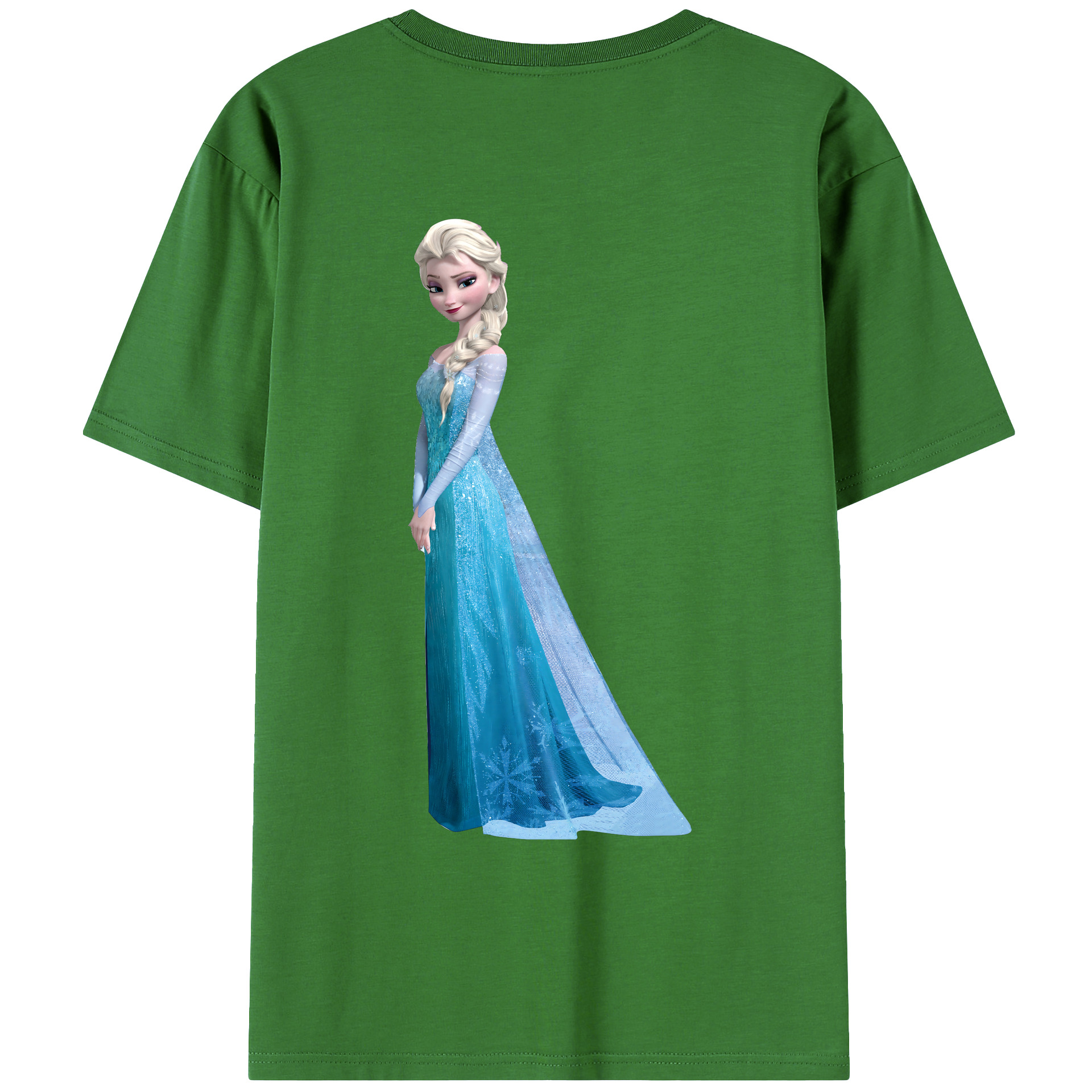 （画像用） アナと雪の女王 アンナ エルサ Frozen Anna Elsa レディース半袖Tシャツ(バックプリント)